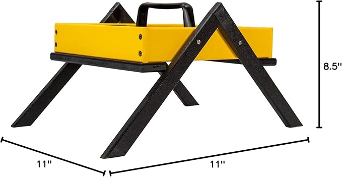 JCs Wildlife Removable Tray Ground Bird Feeder - Platform Bird Feeder - Holds 4 Cups of Seed (Medium, Yellow)
