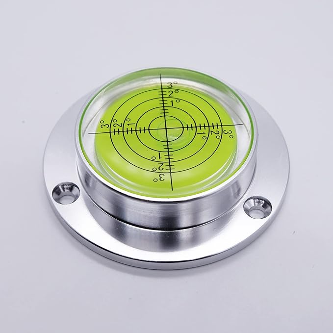 Flange Plate Level Machine Tool Travel Trailer Camper Rv Leveling Small Mini Scope Bubble Level Round (Diameter 60mm)