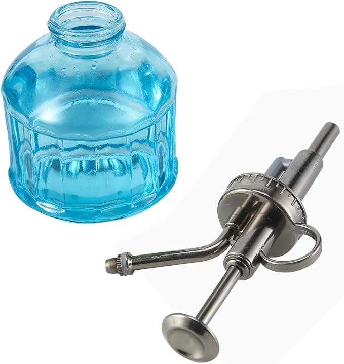 Glass Plant Mister Spray Bottle, Vintage Plant Water Spritzer Sprayer Mister, Succulent Watering Bottle with Top Pump, Small Glass Watering Can for Indoor Outdoor Houseplant - Blue