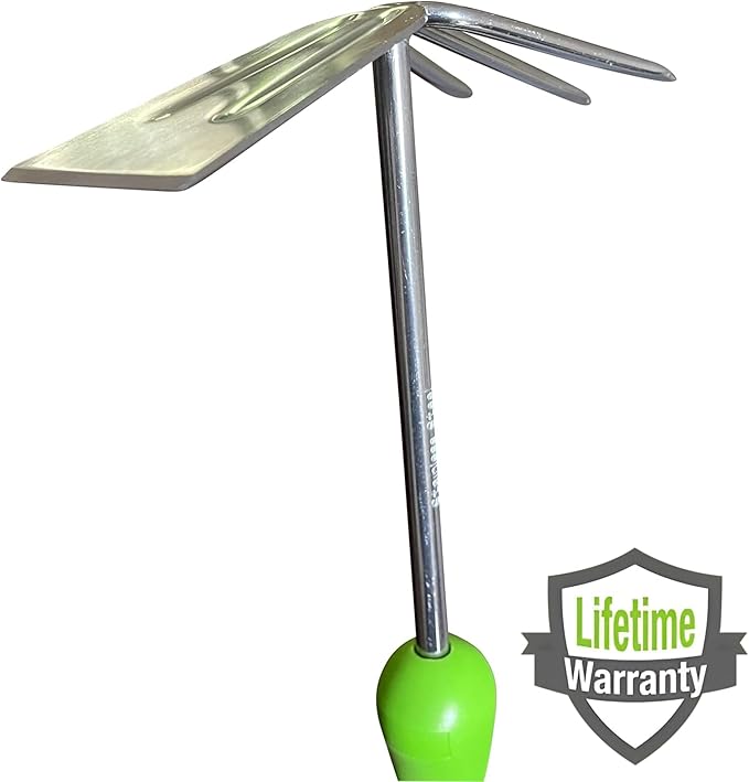 Garden Guru Hand Cultivator Rake Hoe Tiller Tool - Stainless Steel for Ultimate Strength - Rust Resistant - Ergonomic Handle - Great for Gardening Cultivating Loosening Weeding - 1 Case (50 Pcs)
