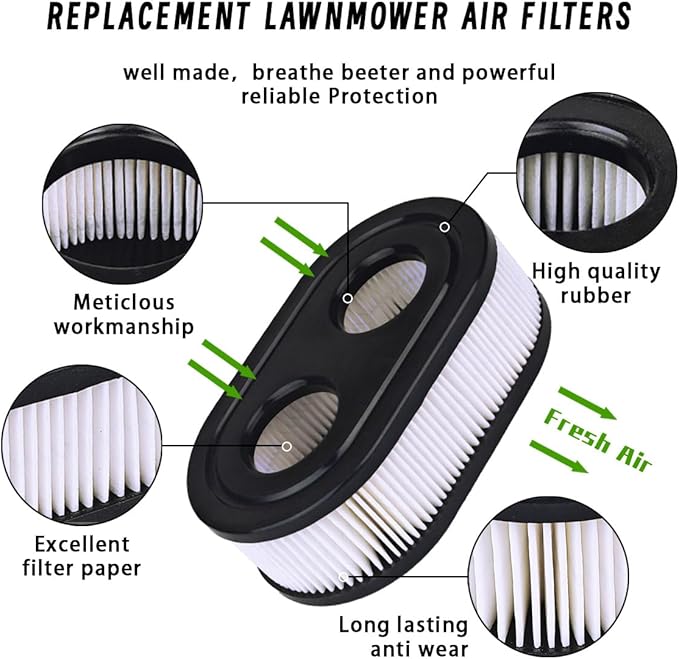 (10pcs) 595658 593260 Air Filter Cover Assembly Kit Compatible with Briggs and Stratton Models 103M02 104M02 104M05 09P700 093J02 550E 550EX 575EX 625EX 625EXi 675EXi 725Exi Lawn Mower Engines