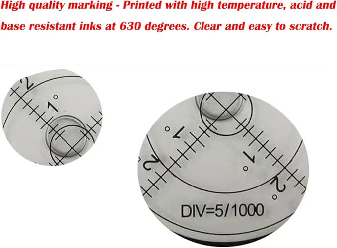 Round High Precision 2.4inch 60MM Accuracy 15'/2 Aluminium Cardan Circular Bullseye RV leveling Bubble Levels For Motorhome, Camping, Trailer, Construction, CNC machine