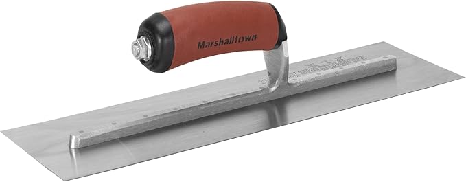 MARSHALLTOWN High Carbon Steel Finishing Trowel, 4.75 x 14 Inch Concrete, Masonry and Drywall Finishing Tool, Made in the USA, MXS64D