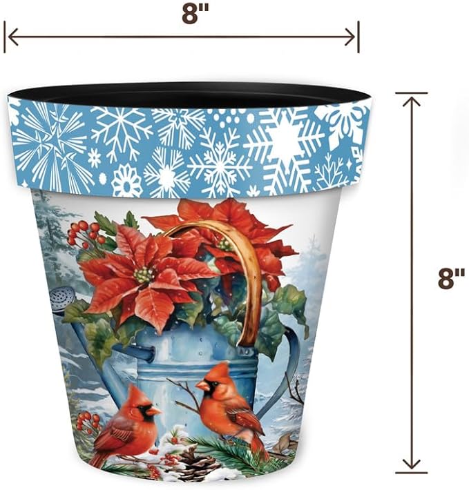 Briarwood Lane Winter Watering Can Small Planter