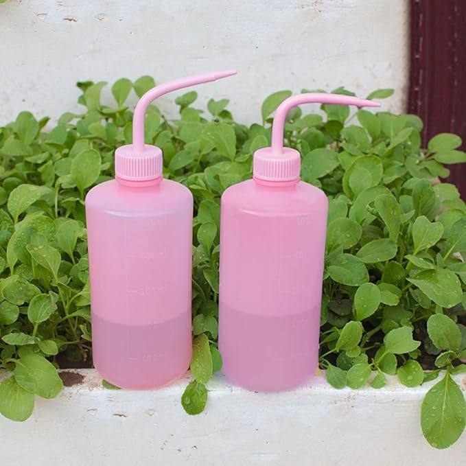 Squeeze Bottles Succulent Watering Bottle 500ml Pink Water Squirt Irrigation Bottle Squeeze Sprinkling Can Plastic Wash Plant Bottle 2pc