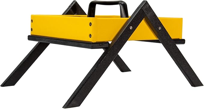 JCs Wildlife Removable Tray Ground Bird Feeder - Platform Bird Feeder - Holds 4 Cups of Seed (Medium, Yellow)