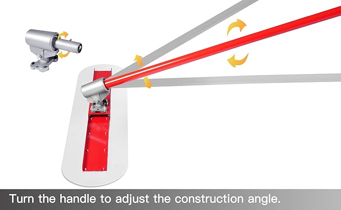 Bull Float Concrete Bull Float Tool Kit 48"x12" Fresno Round End Stainless Steel Board Kit Tool Cement Trowel Tools Float Bracket Concrete Tools Finishing With 48" Aluminum Alloy Handle x4 VOYAR