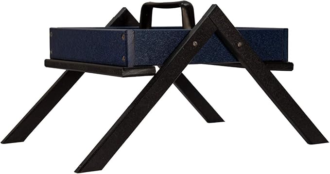 JCs Wildlife Removable Tray Ground Bird Feeder - Platform Bird Feeder - Holds 4 Cups of Seed (Medium, Blue)