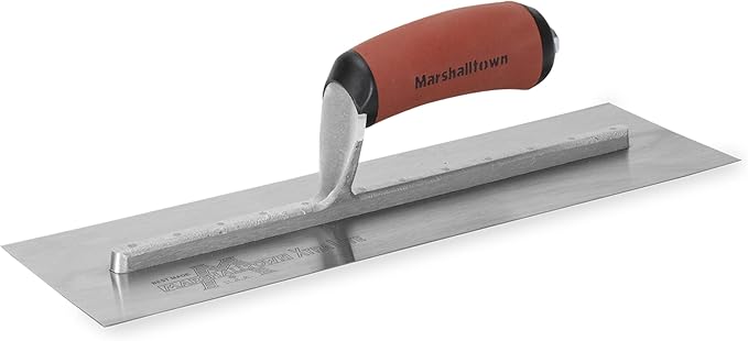 MARSHALLTOWN High Carbon Steel Finishing Trowel, 4.75 x 14 Inch Concrete, Masonry and Drywall Finishing Tool, Made in the USA, MXS64D