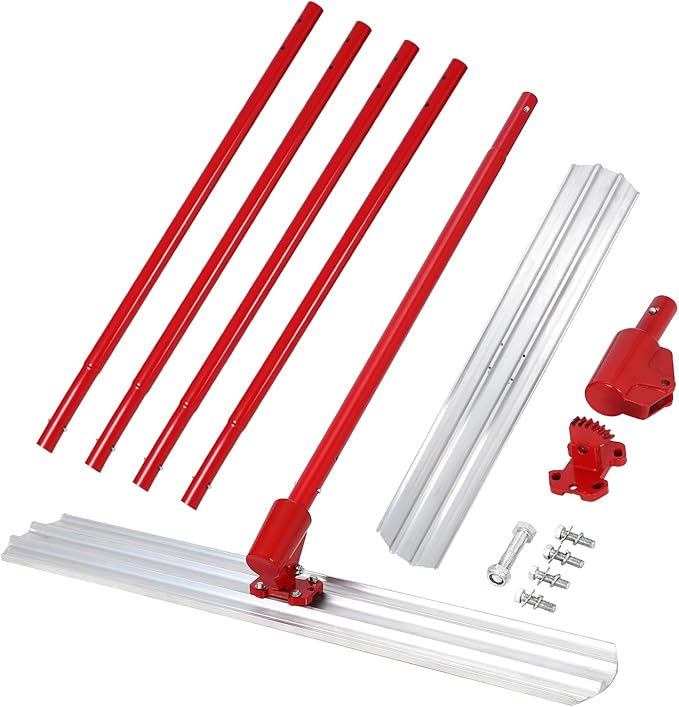 Garvee Bull Float Magnesium Concrete Float, 48x8" Aluminum Alloy Concrete Float Tool, with 4 Handles and Bull Float Bracket, Finishing Bull Float Bull Concrete Kit for Concrete Finishing