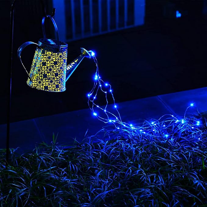 Solar Watering Can Lights,Christmas Large Retro Metal Hanging Solar Lights Outdoor Waterproof, Birthday Gifts for Women Mom Grandma Garden Decor Yard Light LED Decoration Outside for Porch Lawn Patio