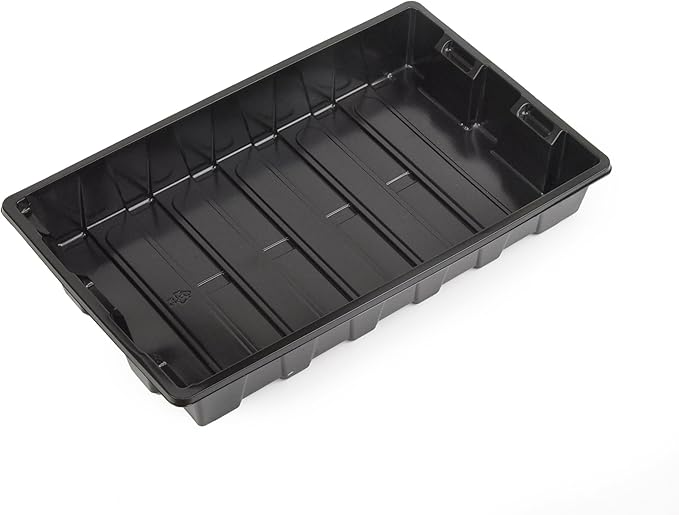 10 Seed Starting Plant Growing Trays (Without Holes) - Durable, Reusable - Grow and Start Seeds, Good for Your Greenhouse, microgreens and Hydroponics - Pack of 10 Flats