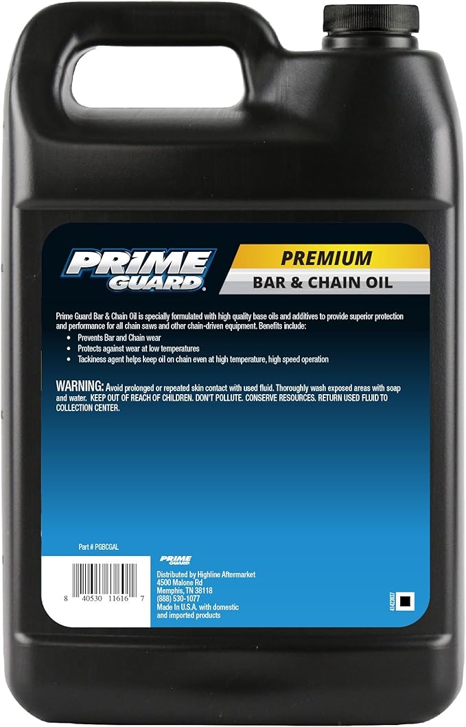 Prime Guard Bar & Chain Oil - 1 Gallon (Pack of 4)