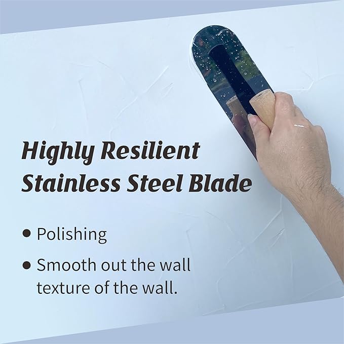 Stainless Steel Finishing Trowel Venetian Plaster Trowel Set 3 PC Art Paint Plastering Hand Tools(BXGPDTZ-2)