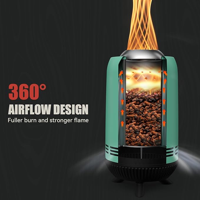 ONLYFIRE OUTDOOR LIVING 12" Tabletop Fireplace with Carrying Bag, Portable Fire Pit for Camping RV Tailgating Patio Backyard Bonfire, Smokeless Camp Stove, Stainless Steel, #FP054 Blue