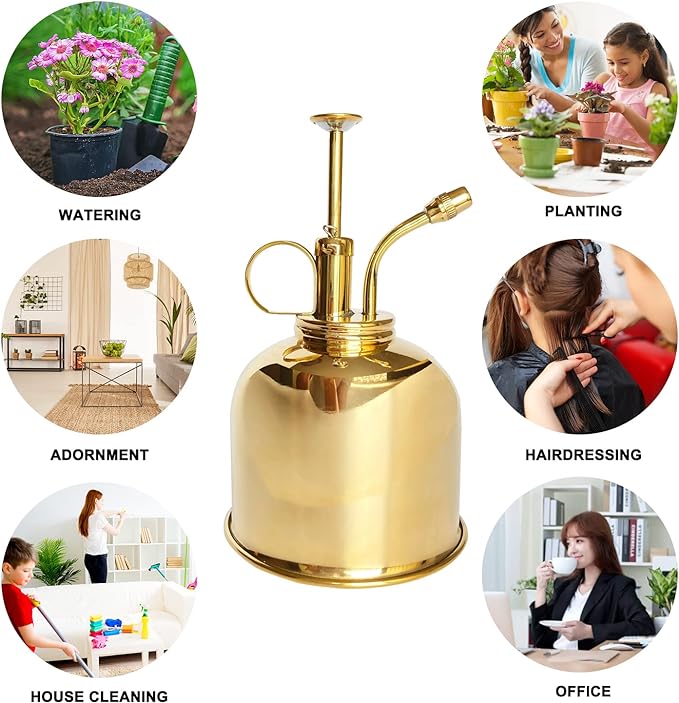 Brass Golden Spray Lianshi can Plant Spay Bottle Inner Flower Spray Mister 300ml/10.56 oz 1pcs/Lot