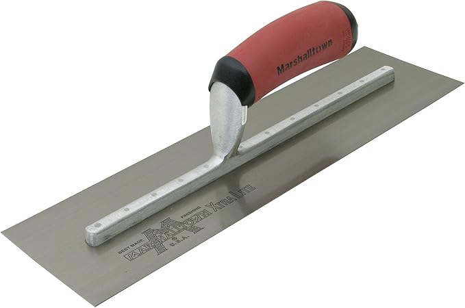 MARSHALLTOWN High Carbon Steel Finishing Trowel, 4 x 11 Inch Concrete, Masonry and Drywall Finishing Tool, Made in the USA, MXS114D