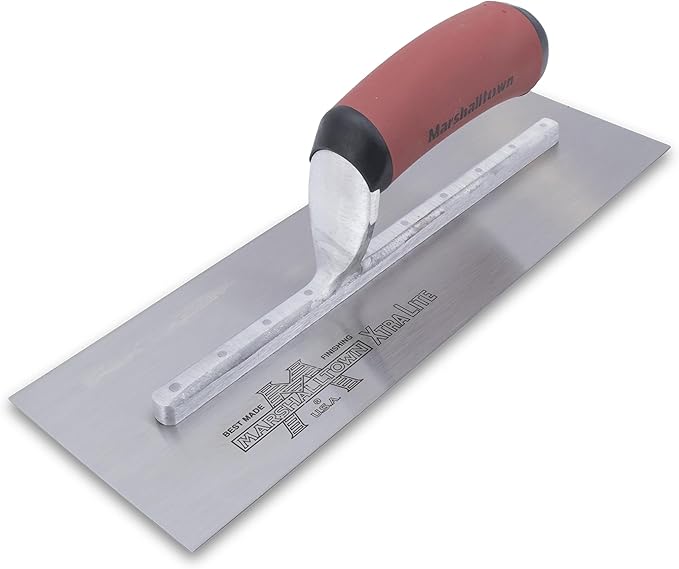 MARSHALLTOWN High Carbon Steel Finishing Trowel, 5 x 12 Inch Concrete, Masonry and Drywall Finishing Tool, Made in the USA, MXS7D