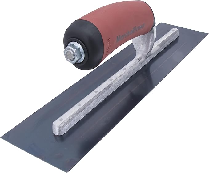 MARSHALLTOWN Finishing Trowels, DuraSoft Handle, 305mm Length, 102mm Width, Curved Handle, Blue Steel Blade, Made in The USA, MXS62BD