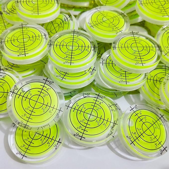 6Pcs Circular Bubble Spirit Levels 32x7mm Degree Mark Round Level Bubble Leveling Tool Measuring Layout Tools