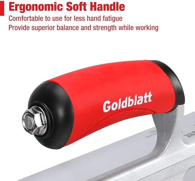 Goldblatt 2-Piece Notch Trowel Set, 1/8"X1/8" Square & 1/4"X1/4" Square, Made of Premium Stainless Steel with Soft Grip Handle, Perfect for Masonry Tile Work