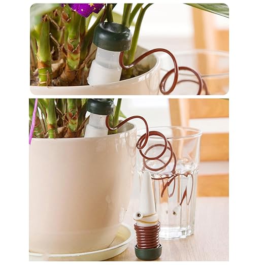 (10-Pack) Automatic Plant Watering System Devices, Slow Release Ceramic Material Feeder for Vacation Plant Self Watering Kit for Outdoor & Indoor Use