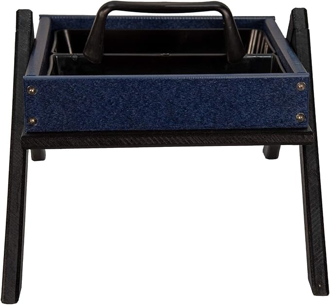 JCs Wildlife Removable Tray Ground Bird Feeder - Platform Bird Feeder - Holds 4 Cups of Seed (Medium, Blue)