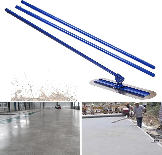 Heavy-Duty Magnesium Alloy Concrete Finishing Kit: Trowel, Bull Float & 1.8M Handle for Cement/Crete Surface Smoothing, Leveling, and Polishing Tools
