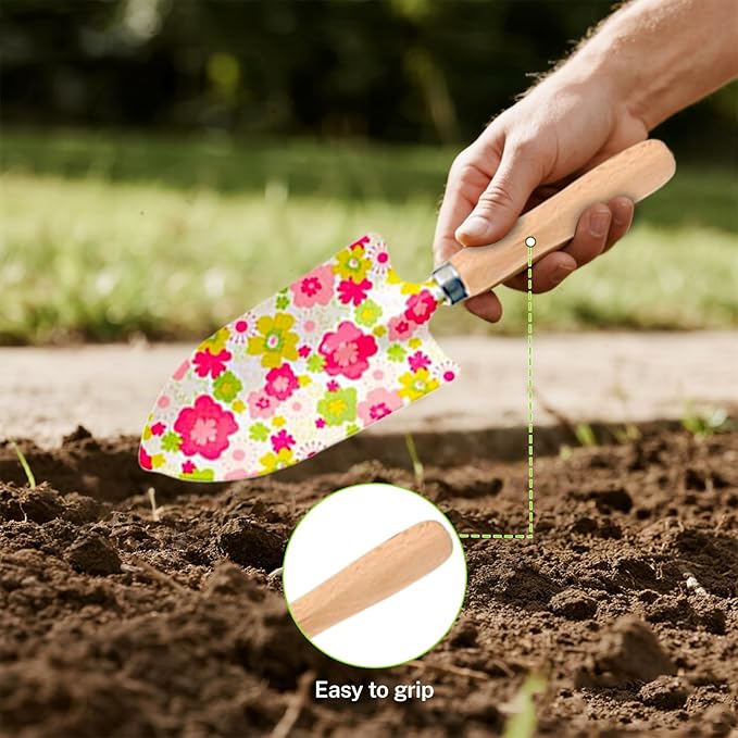 Heavy Duty Floral Gardening Tools Kit - 26PCS Gardening Tool Set with Non-Slip Rubber Handle, Complete Gardening Tool Bag Set for Women