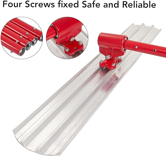 Bull Float Concrete Tool, Concrete Bull Float, 48 in x 8 in Magnesium Aluminum Concrete Float with 4 Combinable Handles, Trowel with Carrying Aid, Concrete Bull Float Kit for Concrete Finishes