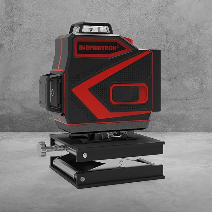 Tile Laser Level 360 Self Leveling - Floor 4 x 360 Green Beam Cross Line Laser Leveler Tool - 16 Lines Ceiling Nivel Laser for Construction - Hard-Sided Case and 2 Batteries