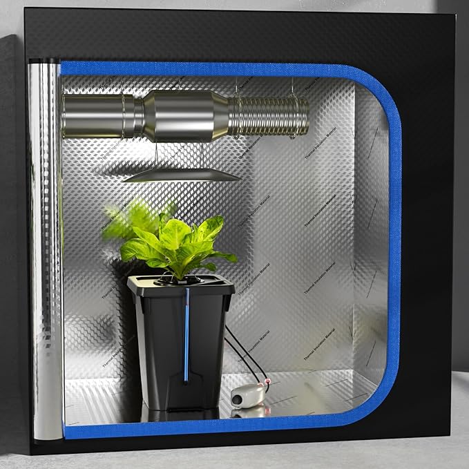 DWC Hydroponics Growing System with Top Drip Kit 7 Gallon Deep Water Culture Bucket System with Air Pump, Air Stone, Air Hose, Recirculating Drip Garden System