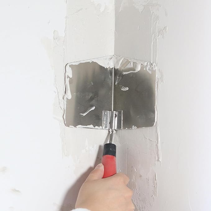 Drywall Corner Trowel 2 PC,SUMED 4'' Inside & Outside Stainless Steel Corner Finishing Tools for Drywall, Perfect for Smoothing and Shaping Corners, Ideal for DIY and Professional Use