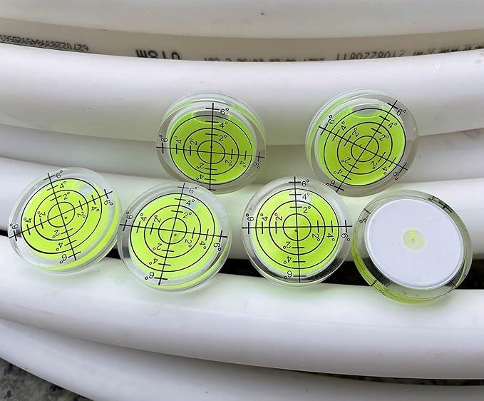 3Pcs Circular Bubble Level Bullseye Degree Marked Surface Round Spirit Levels Measuring Tool for Leveling Phonograph, Camera, Turntable, Tripod, Telescope (32X7mm)