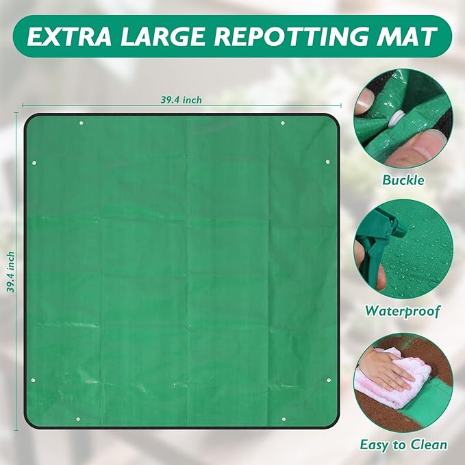 Gardening Tool Set 39 Pieces, Succulent Tools 28 Pieces, 9 Heavy Duty Garden Tools, 39.4 inch Gardening Mat and Garden Tool Bag, Gardening Kit for Indoor and Outdoor, Great Gardening Gift for Mom.