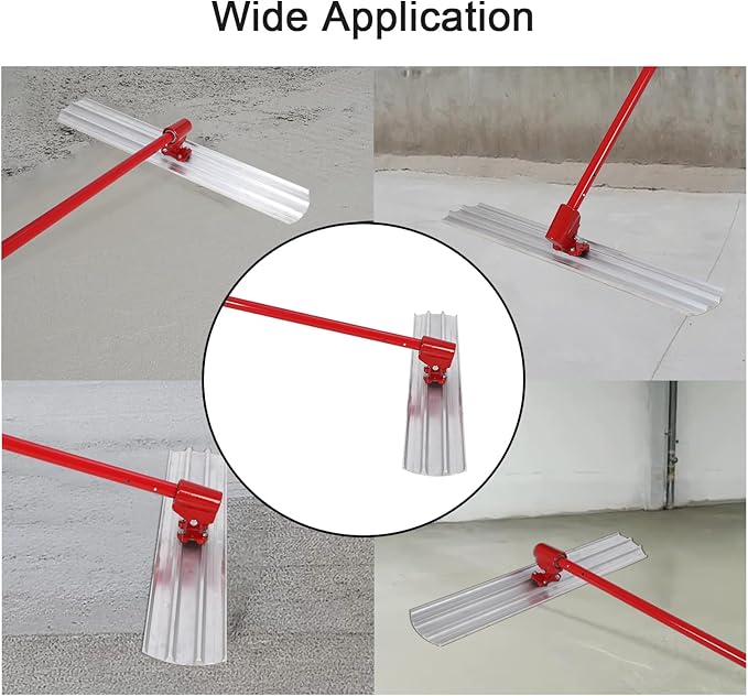 Garvee Bull Float Magnesium Concrete Float, 48x8" Aluminum Alloy Concrete Float Tool, with 4 Handles and Bull Float Bracket, Finishing Bull Float Bull Concrete Kit for Concrete Finishing