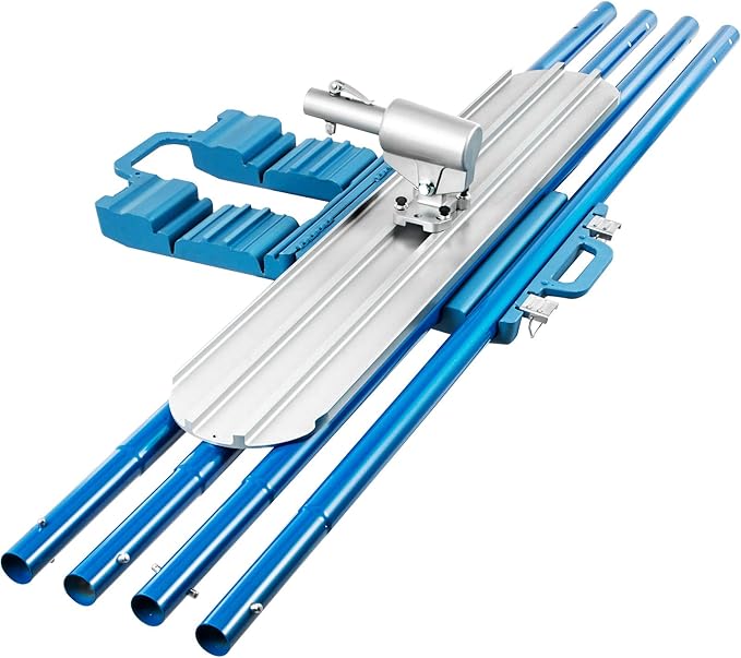 VEVOR Bull Float Magnesium Concrete Float 48 x 8 Round End Concretes Floats Tools Cement Tool Bull Concrete Kit Bull Float with 4 Float Handle Bull Floats Bracket Concretes Tools Finishing Bulls