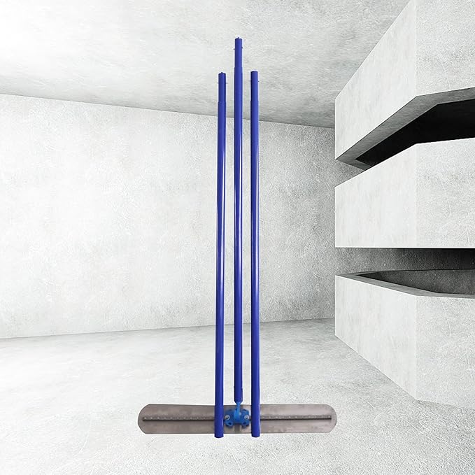 Bull Float Concrete Float, 39.37 x 5.91 inch Concrete Bull Float Kit, Round End Concrete Float Tool with 3 Float Handles, Screeding and Finishing Tool Kit