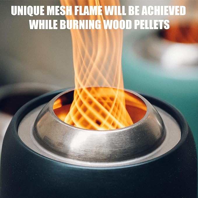 ONLYFIRE OUTDOOR LIVING 12" Tabletop Fireplace with Carrying Bag, Portable Fire Pit for Camping RV Tailgating Patio Backyard Bonfire, Smokeless Camp Stove, Stainless Steel, #FP054 Green