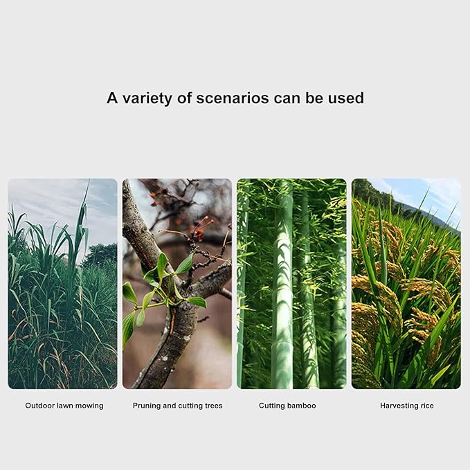 High Manganese Steel Scythe Multifunctional Mowing Cutting Trees Sickle for Gardening Tools - Double Sickle (Single Cutter Head)