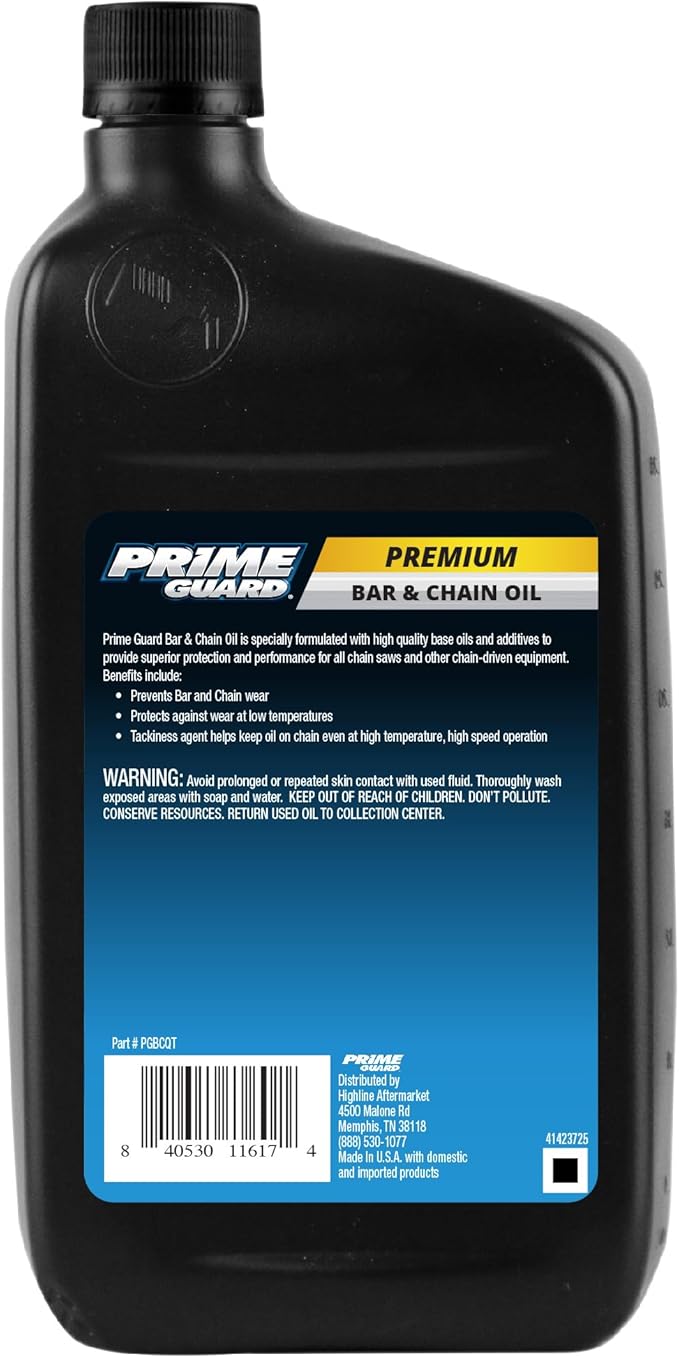 Prime Guard Bar & Chain Oil - 1 Quart (Pack of 12)