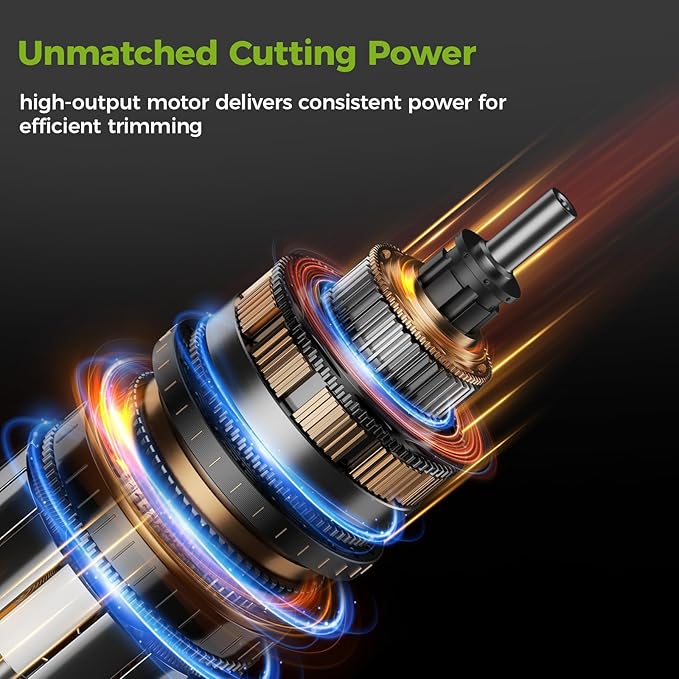 Aokia String Trimmer: Cordless Weed Wacker with 40V 2.0Ah Battery - Lightweight Electric Lawn Edger - 2 in 1 Trimmer & Edger Lawn Tool Grass Cutter with 2 Plastic Blades for Garden, Yard