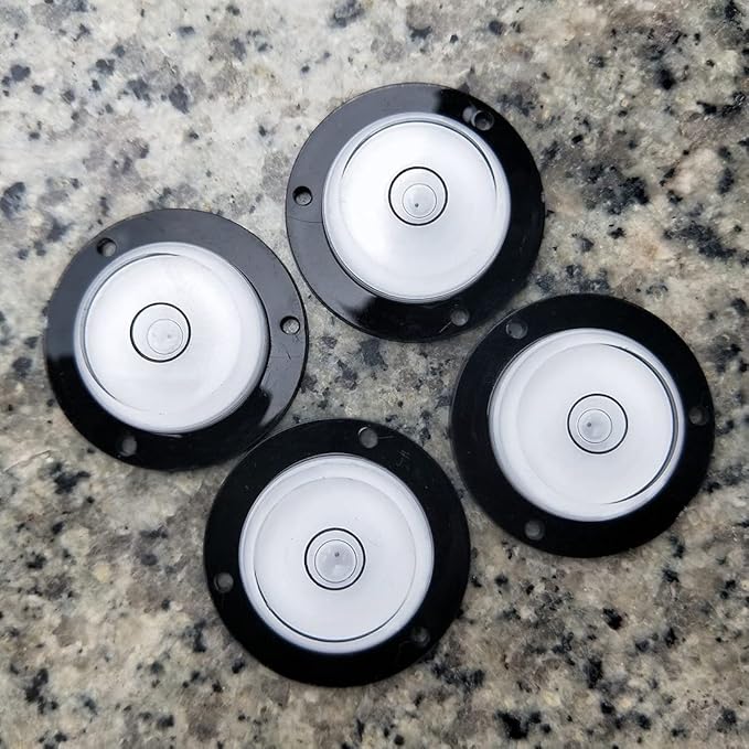 4Pcs Spirit Bubble Levels Little Circular Level Measuring Tools Multi-Directional Leveling for Camera, Refrigerator, Picture Hanging (Style A)