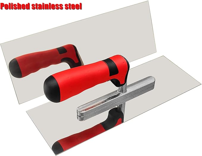Stainless Steel Flat Finishing Trowel (11" x 4") Concrete Cement Drywall Plastering Tile Masonry Construction Hand Tools