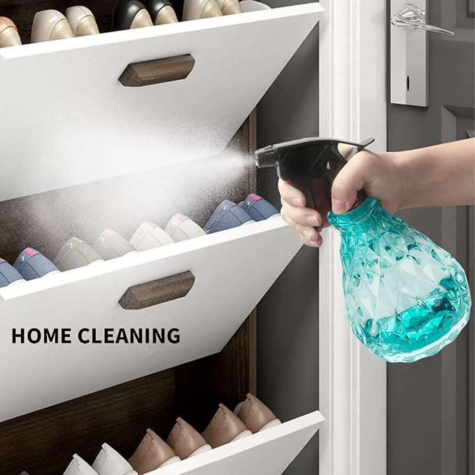 2 Pcs Spray Bottles, 500 ml/17 oz Empty Water Spray Bottles, Plastic Reusable Adjustable Mist Sprayer Squirt Bottles Containers Refillable for Cleaning Solutions, Gardening, Plants (Blue)