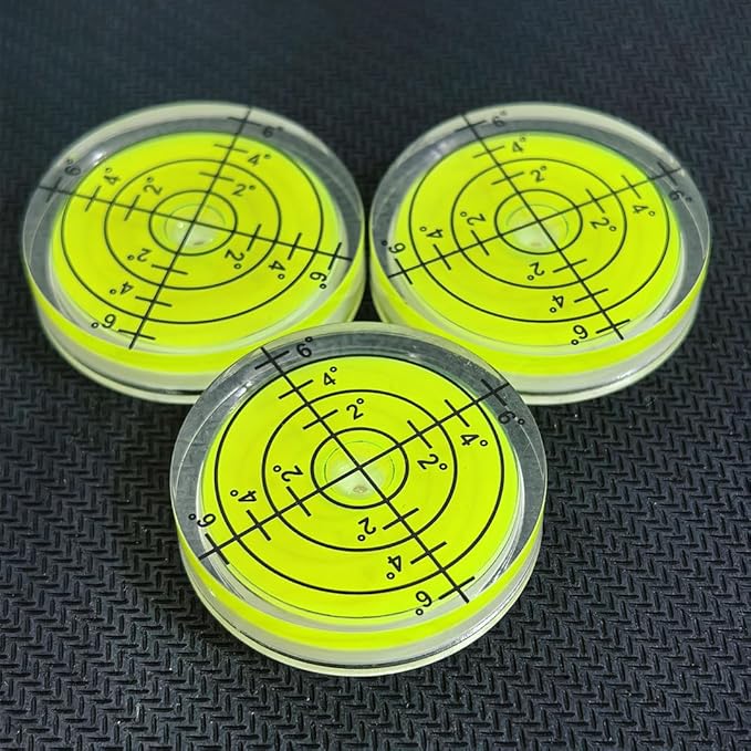 3Pcs Small Circular Bubble Levels 32x7mm Round Spirit Level Measuring Layout Tools Levels