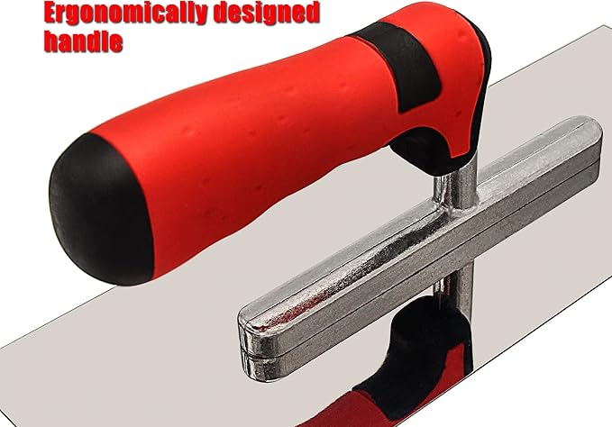 Stainless Steel Flat Finishing Trowel (11" x 4") Concrete Cement Drywall Plastering Tile Masonry Construction Hand Tools