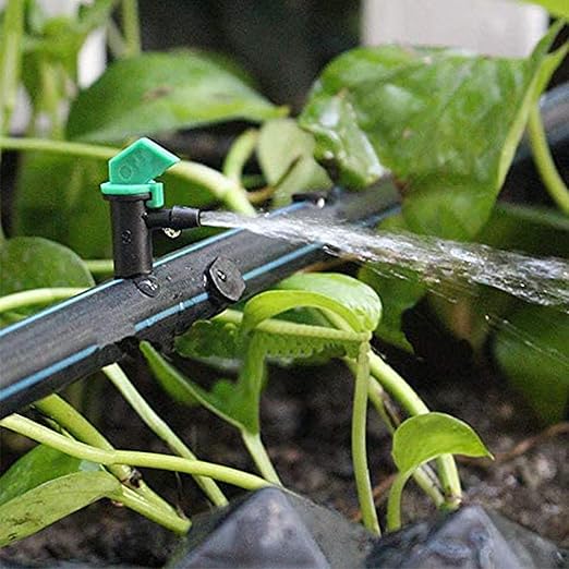 Drip Emitter, Garden Flag Irrigation Drippers 4 GPH, 16L/H Water Sprinkler Emitters Head Connect 4-7mm Hose for Trees and Shrubs Watering 100PCS