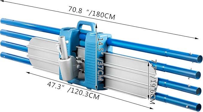 VEVOR Bull Float Magnesium Concrete Float 48 x 8 Round End Concretes Floats Tools Cement Tool Bull Concrete Kit Bull Float with 4 Float Handle Bull Floats Bracket Concretes Tools Finishing Bulls