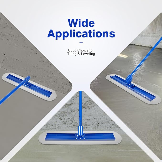 Concrete Bull Float Kit, Bull Float Magnesium Concrete Float Concrete Finishing Trowel Bull Float Concrete Kits, Cement Surface Finish Tool with 3 Detachable Handles